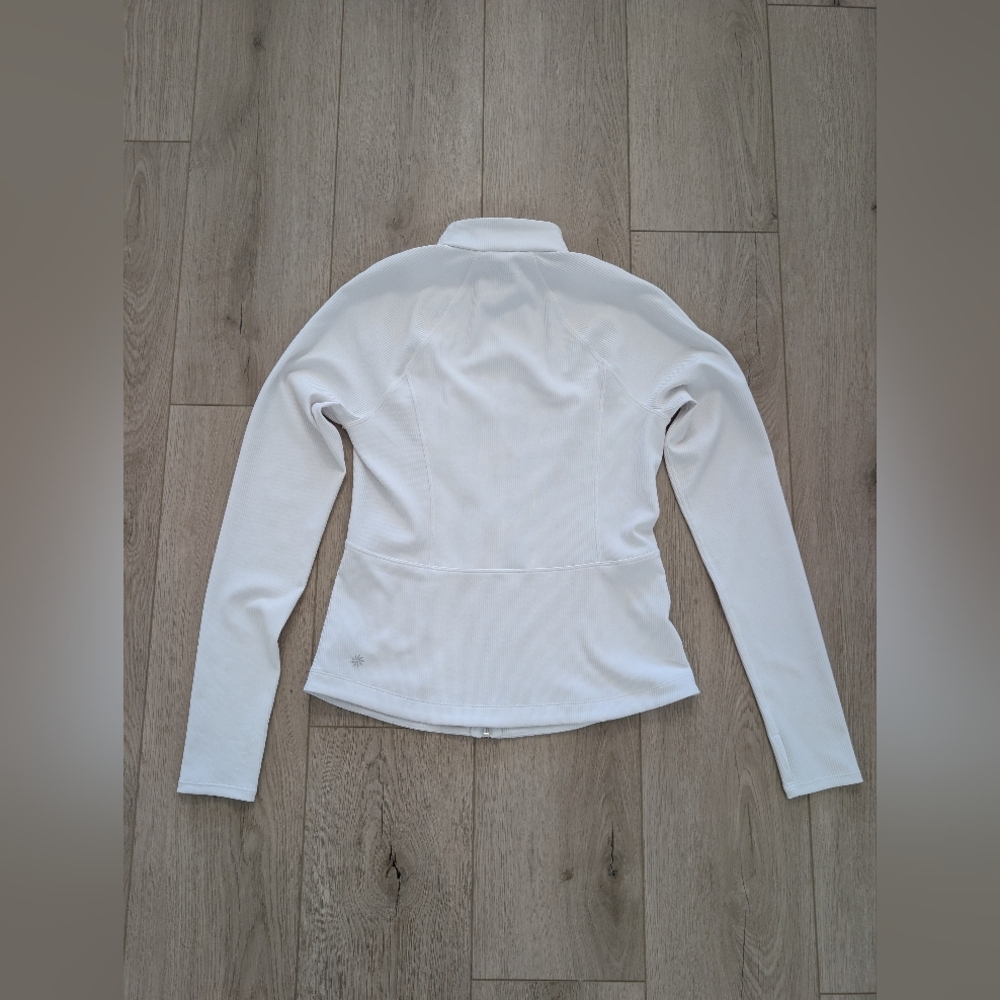 Athleta Salutation Ribbed Jacket in white - Picture 9 of 11